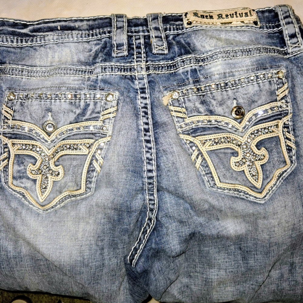 Rock Revival Light Blue Straight Leg Jeans